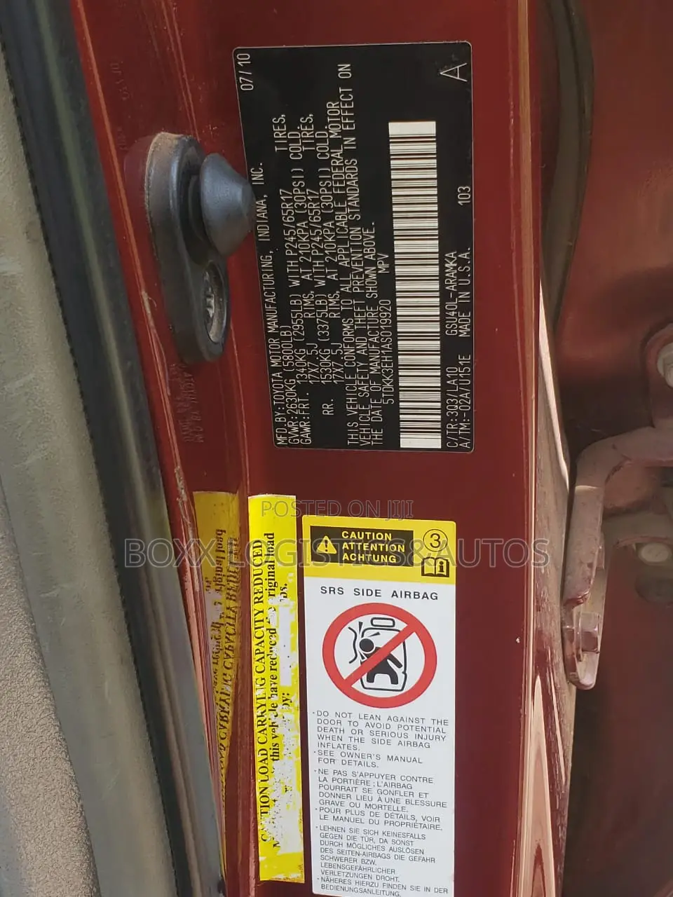 Toyota Highlander Base 2010