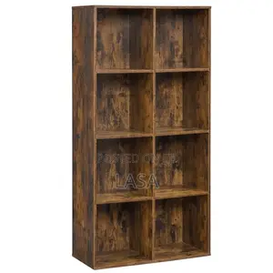 8 Cube Bookcase Storage Shelf Freestanding Vintage Brown