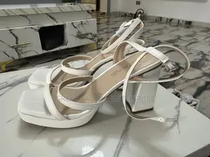 Elegant White Block-Heel Sandals