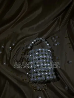 Pearl Beaded Bucket Bag
