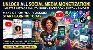 Monetize Your YouTube, Facebook, TikTok, Instagram, Etc