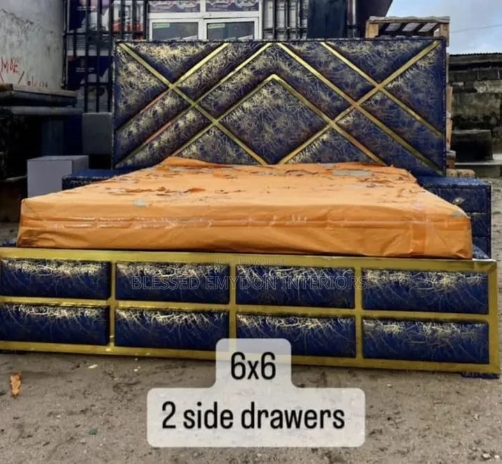 White Upholstery Bed 6by6