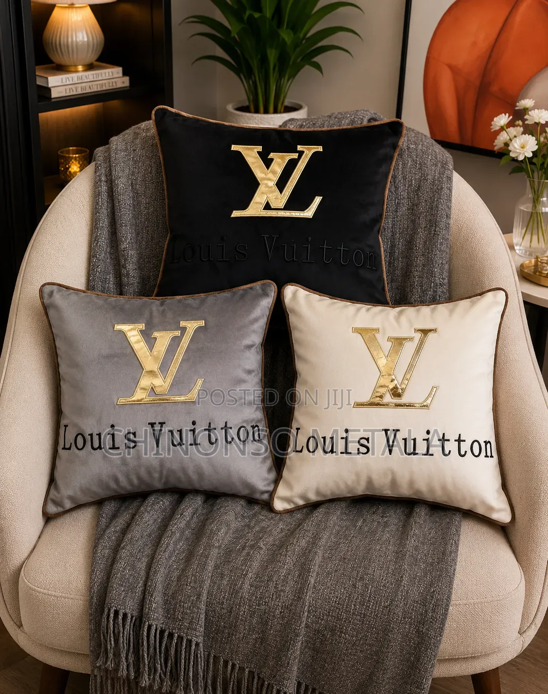 Luis Vuitton Quality Imported Throw Pillows