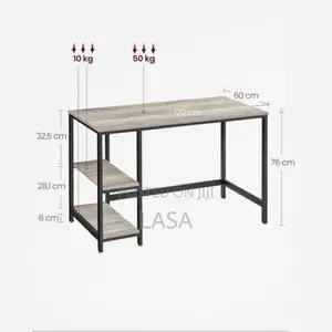 Modern Study Desk With Open Shelves