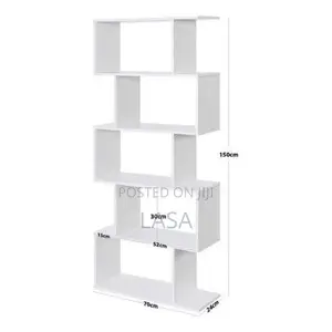 LAZAVA 5-Tier Display Shelf Freestanding Bookcase Room Divider