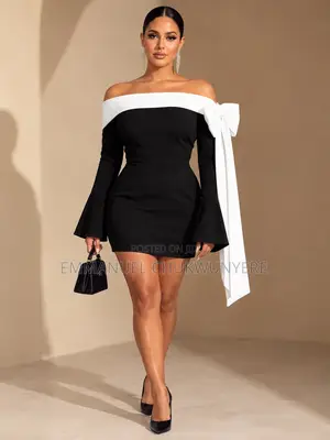 Women’s Black White Mini Dress