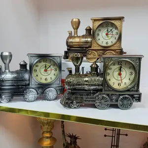 Vintage Styled Plastic Train Alarm Clock Figurines