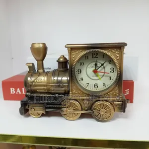 Vintage Styled Plastic Train Alarm Clock Figurines