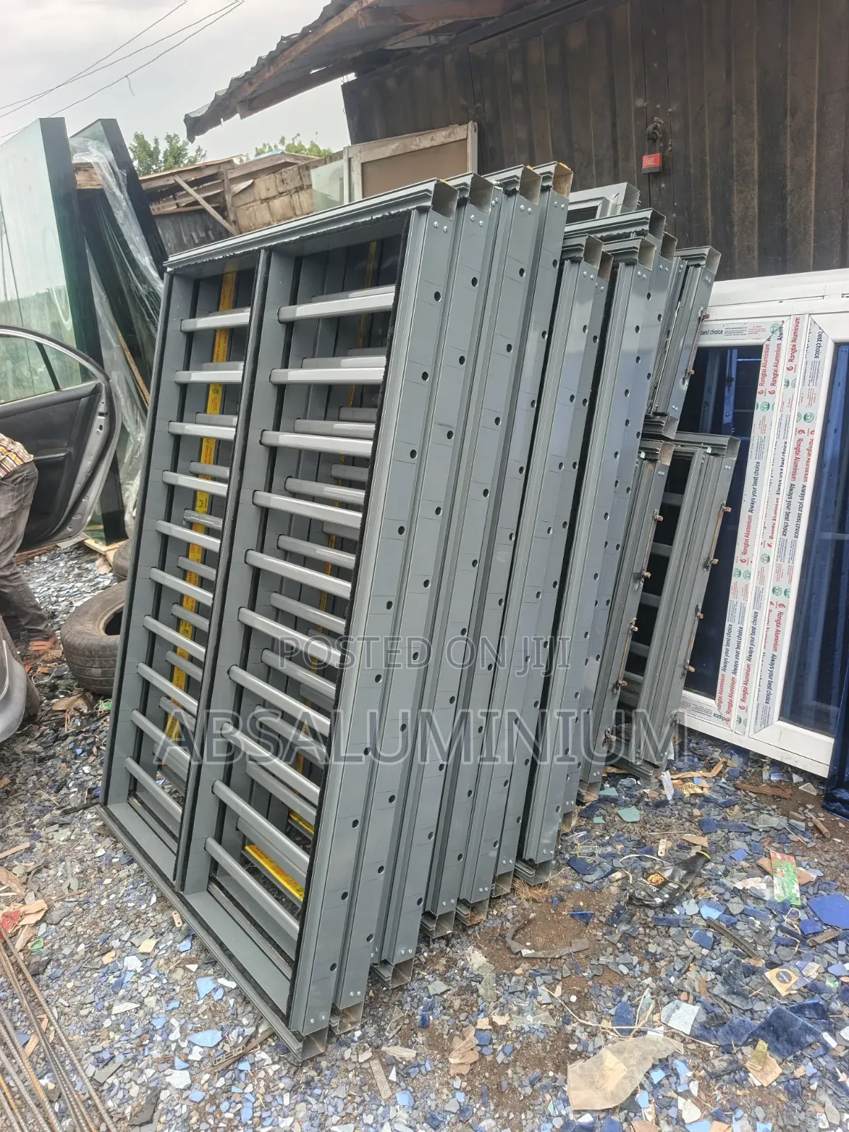 Aluminium Frameless Window With Burglary and Net