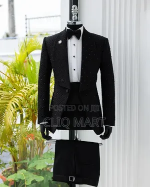 Black Shawl Lapel Jacquard Tuxedo