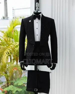 Black Shawl Lapel Jacquard Tuxedo