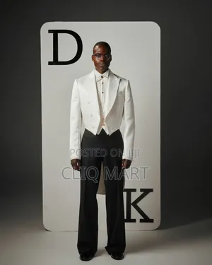 Ivory Tailcoat Formal Suit – White Jacket With Waistcoat