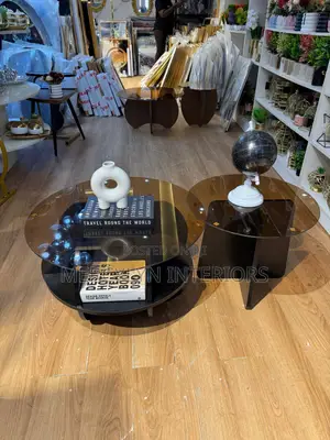 Glass Center Table and Stool