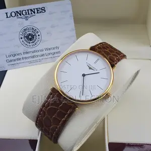 High Quality Longines Flat Leather Strap Watch