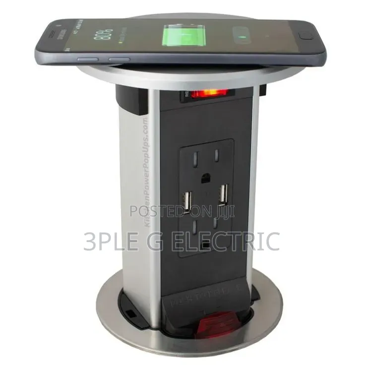 Pop Up Socket With USB and Wireless Charger