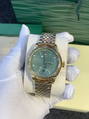 ROLEX Leather and Chain Wristwatch