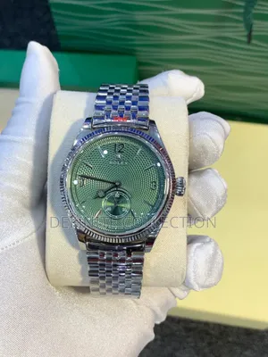 ROLEX Leather and Chain Wristwatch
