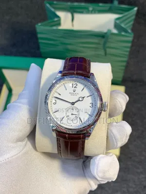 ROLEX Leather and Chain Wristwatch