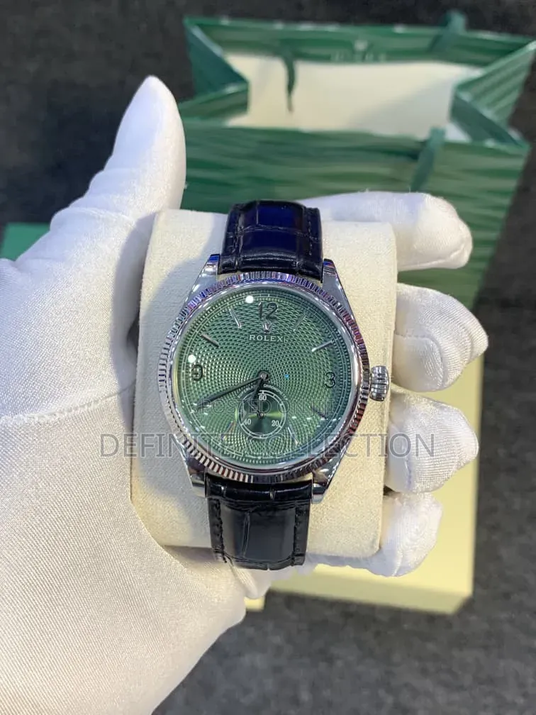 ROLEX Leather and Chain Wristwatch