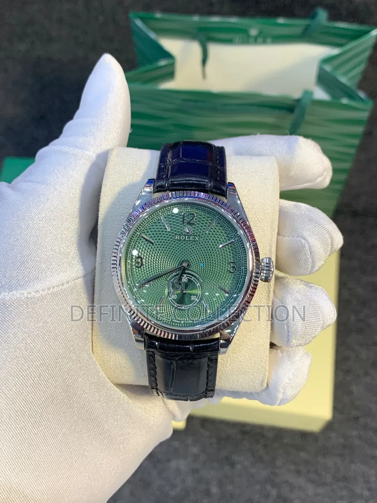 ROLEX Leather and Chain Wristwatch