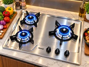 UK Used Rinnai 3-Burner Table/Inbuilt Gas Cooker With Battery Ignition