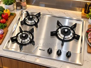 UK Used Rinnai 3-Burner Table/Inbuilt Gas Cooker With Battery Ignition