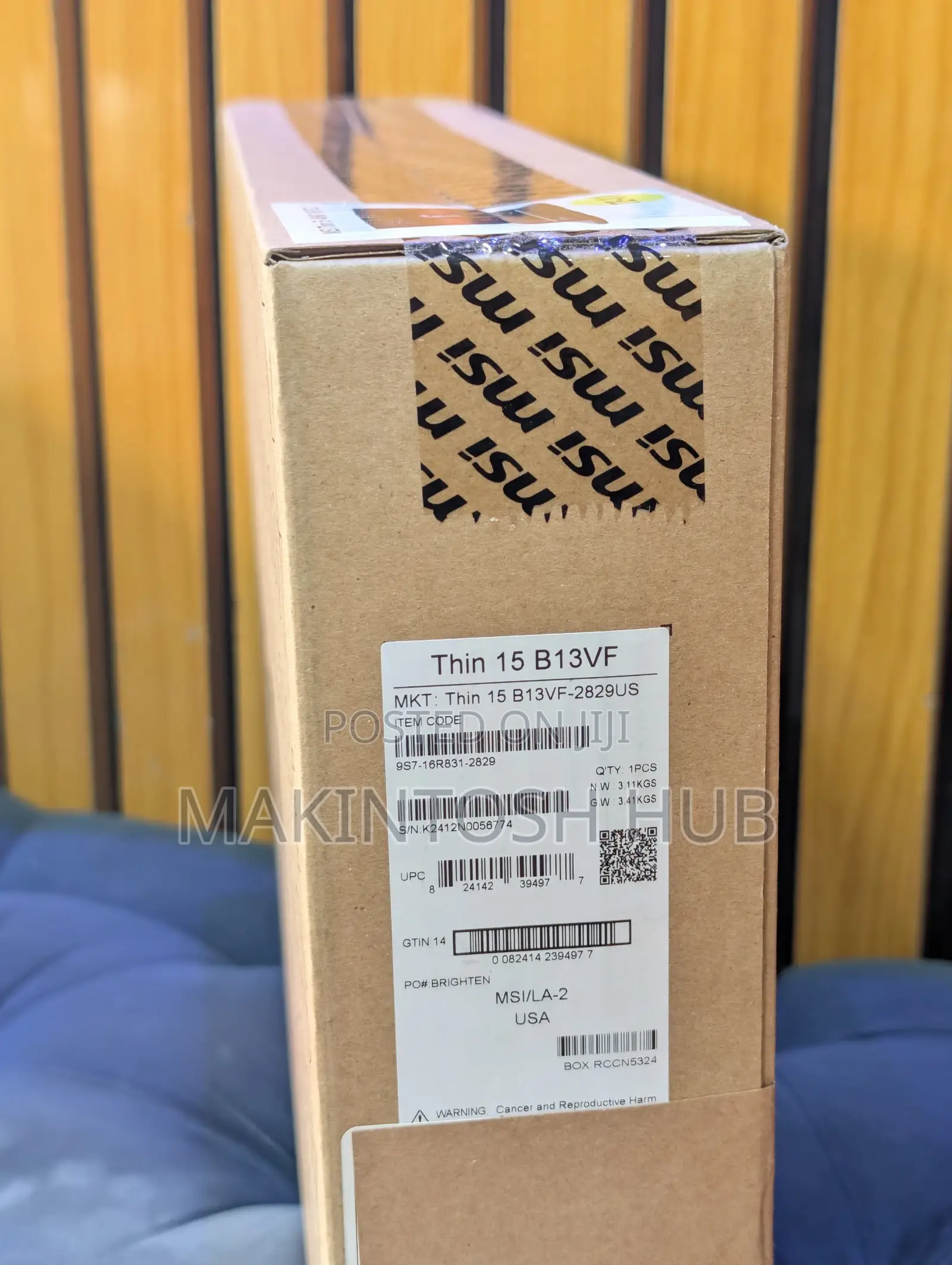 New Laptop MSI GF65 Thin 10UE 16GB Intel Core i5 SSD 512GB