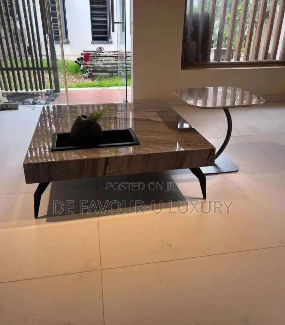 Marble Center Table and Side Stool