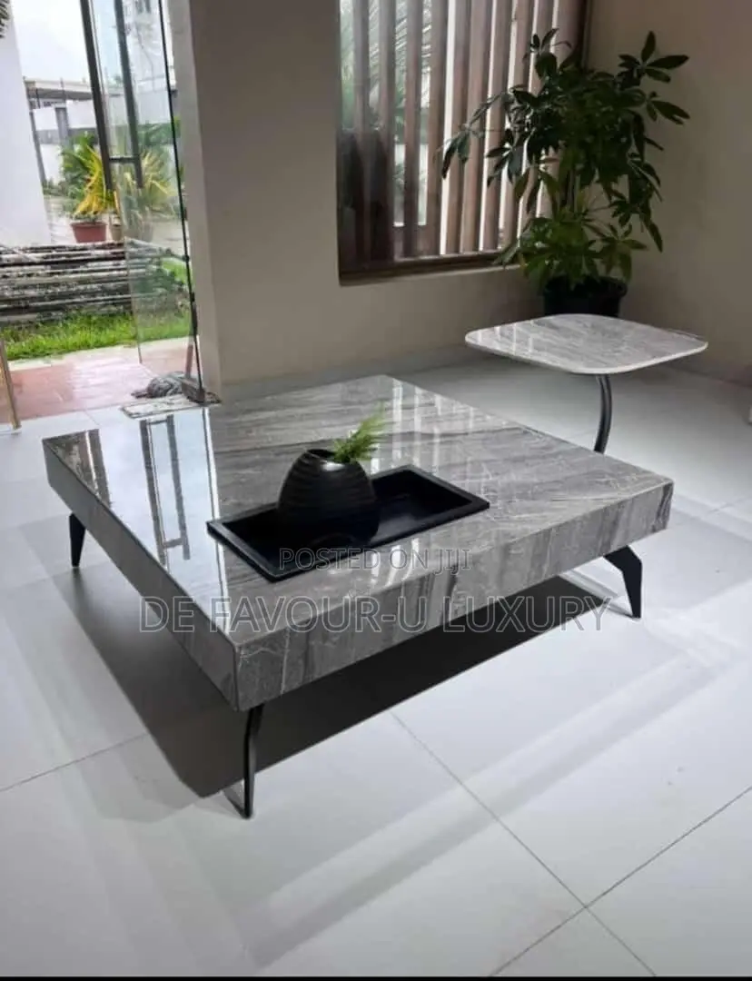 Marble Center Table and Side Stool