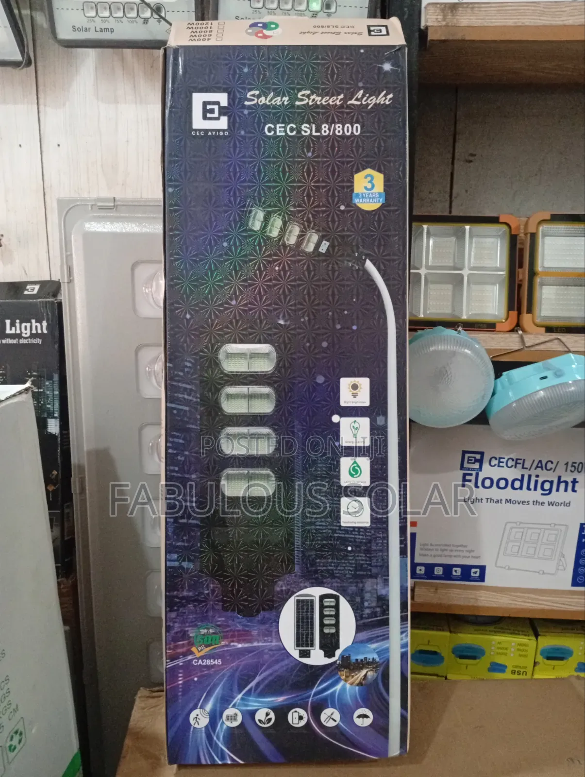 800watts Solar Street Light (8 Eyes Divided)