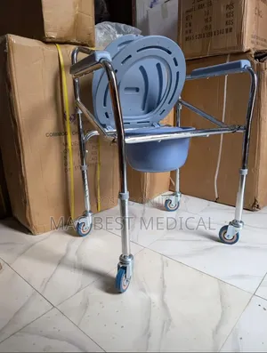 Commode Chair Stainless Steel With Wheels
