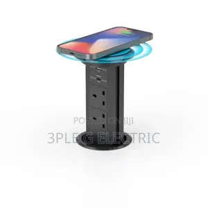 Kitchen Island Pop Up Socket With USB and Wireless Charger