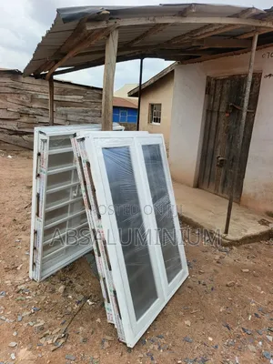 White Aluminum Casement Window With Burglary and Net