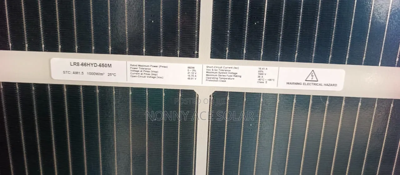 Longi 650watts Anti Shading Bifacial Solar Panel