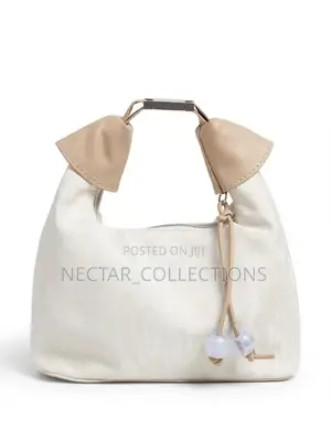 White Cloud Handbag With Beads - Ladies Small Purse