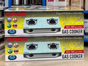 QASA QGC-2BG Porcelain 2–Burner Gas Cooker With Auto Ignition