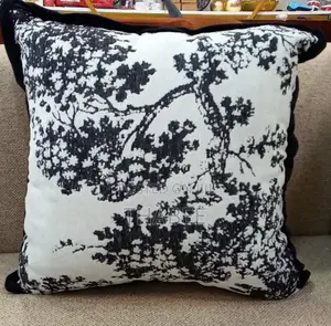 Throw Pillow White and Black 18×18 Various