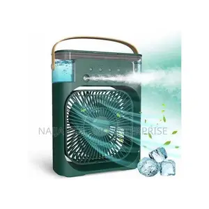 5 Holes 3-in-1 Portable Plug-in Mist Fan- GREEN