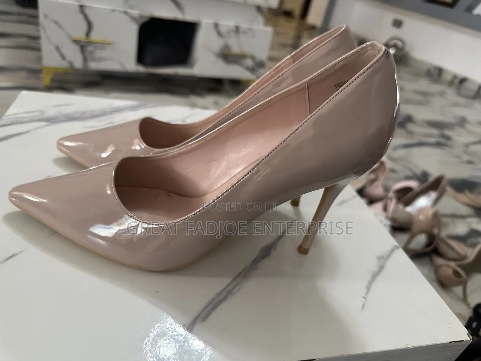 Nude Pink Patent Stiletto Pumps