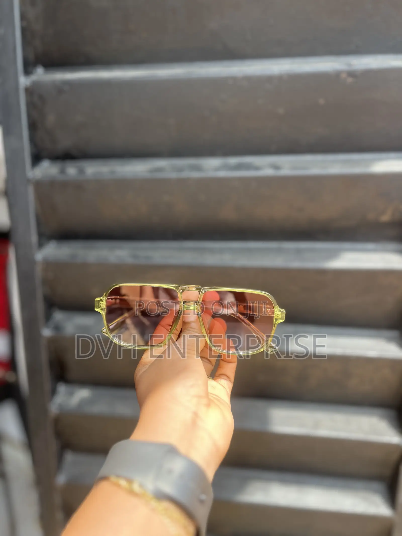 Mens Double Bridge Aviator Sunglasses