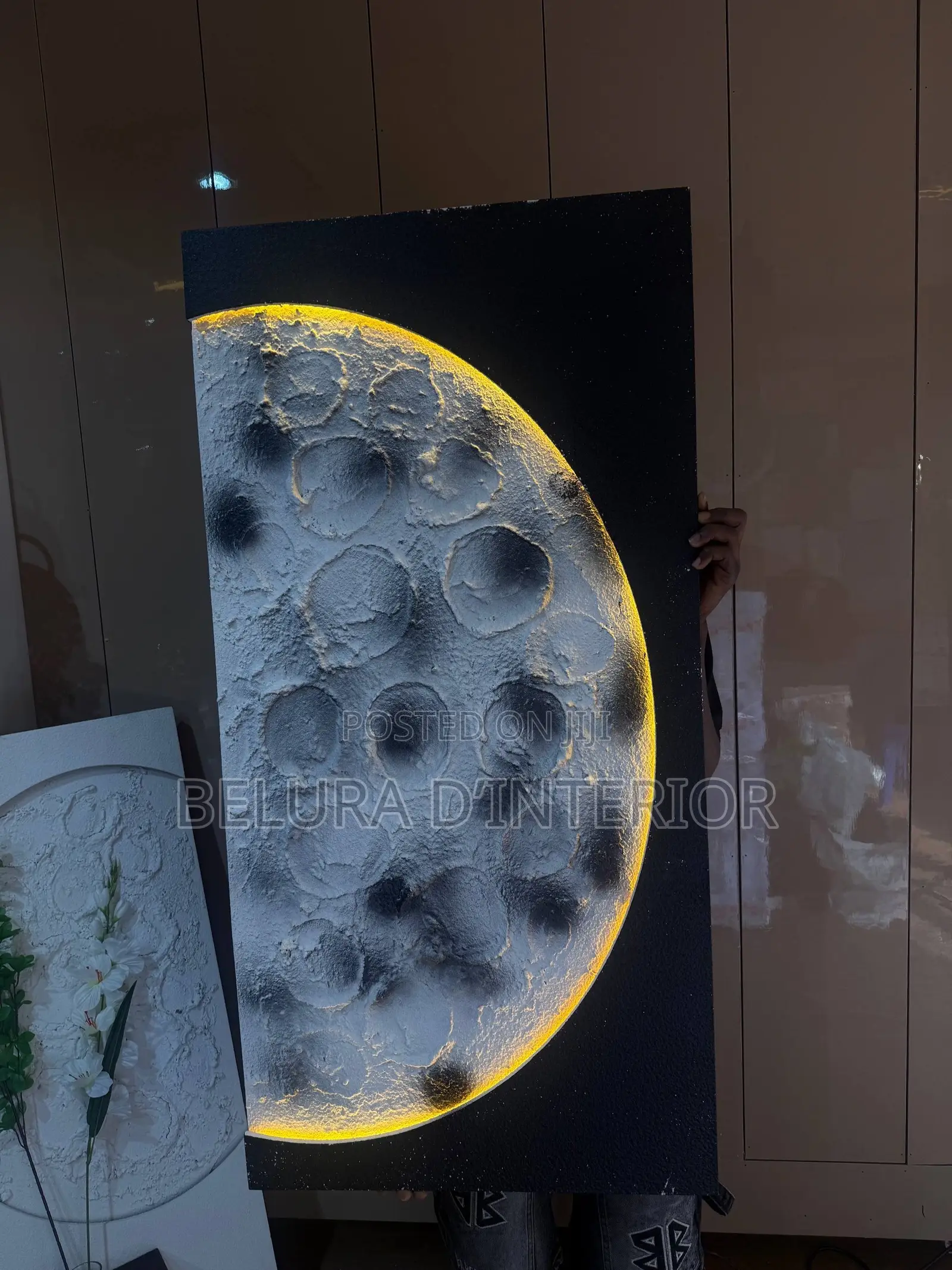 3d Moon Design Wall Art