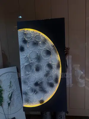 3d Moon Design Wall Art