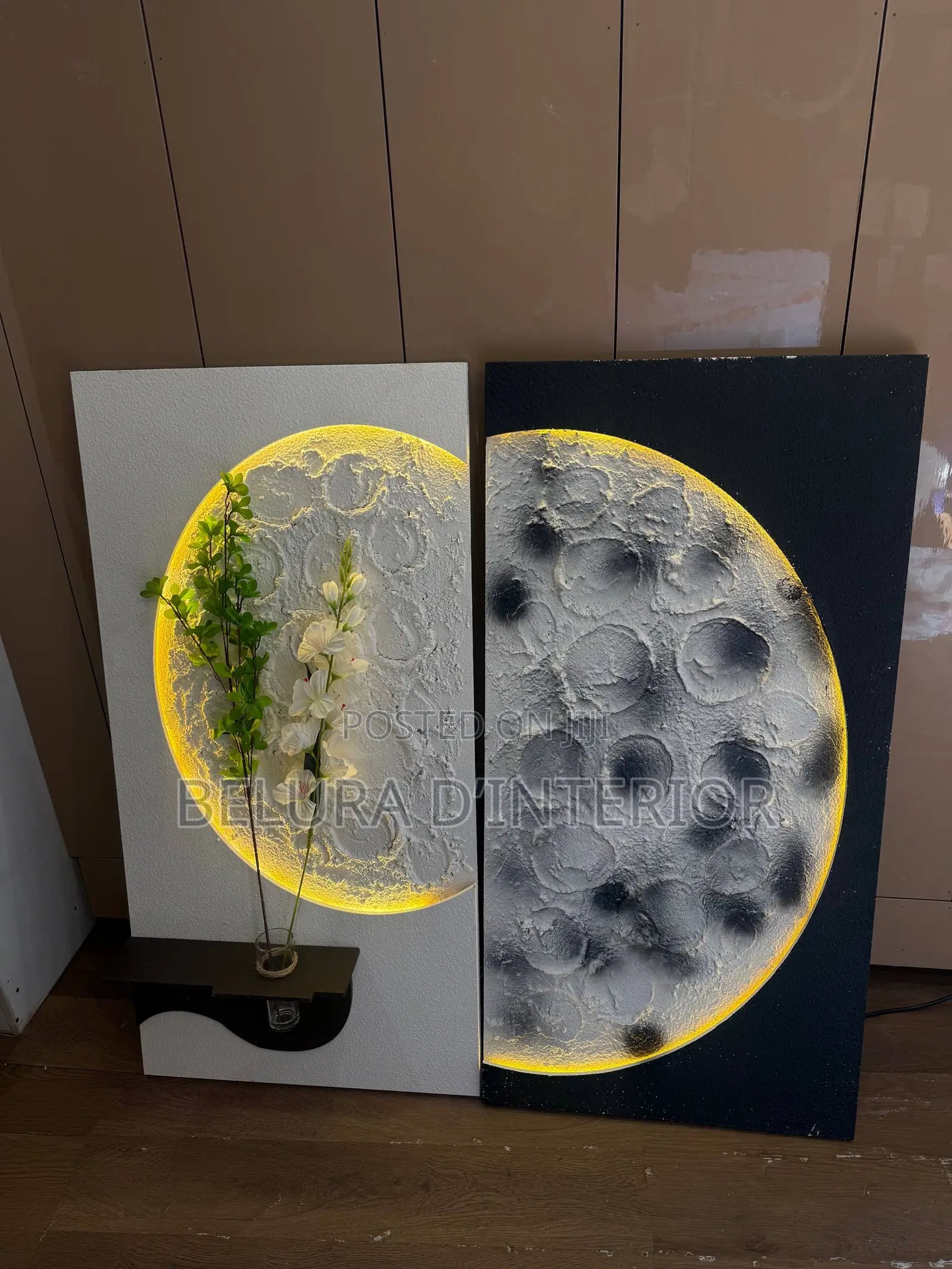 3d Moon Design Wall Art