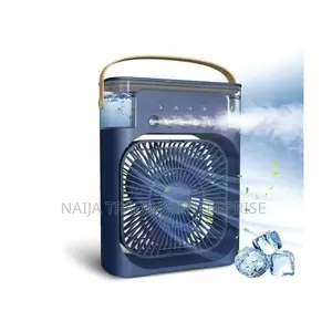 5 Holes 3-in-1 Portable Plug-in Mist Fan-Blue
