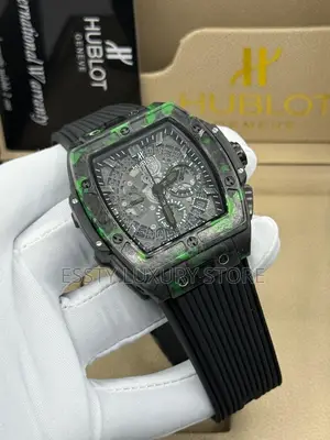 Automatic Quality Luxury Hublot Rubber Wristwatch