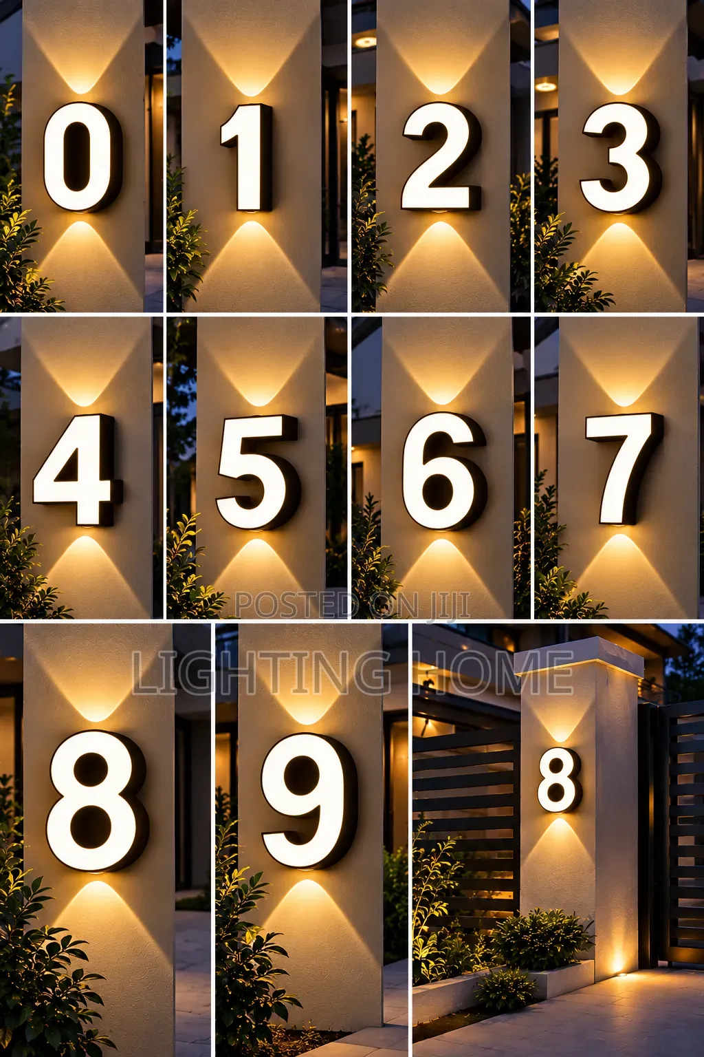 Led Numbers Wall Light