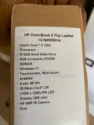 New Laptop HP OmniBook 5 Flip 8GB Intel Core i5 SSD 512GB