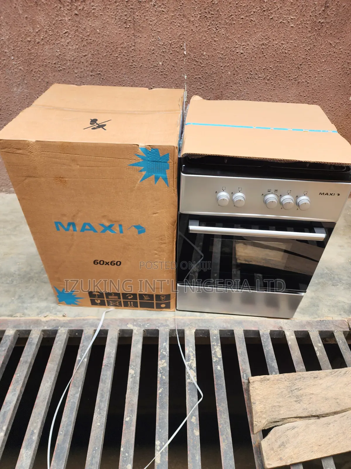 Maxi Maxi Gas Cooker 60*60 4 Burner Basic Grey