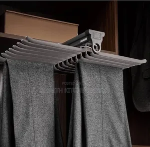 Sliding Double-Row Pull-Out Trouser and Pants Rack