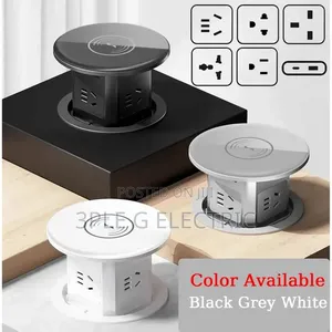 Modern Pop Up Socket Island With USB and Wireless Charger